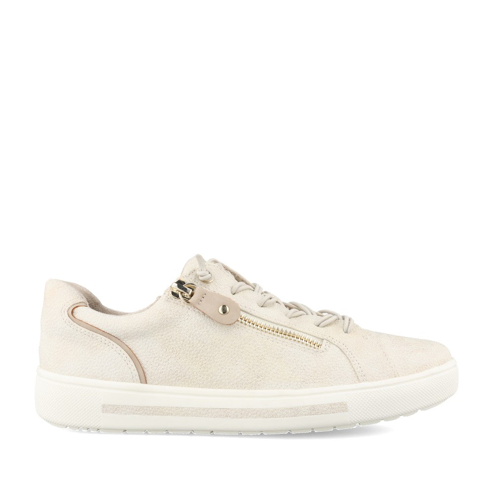 Ladies 8-23660 Laced Trainer In Gold