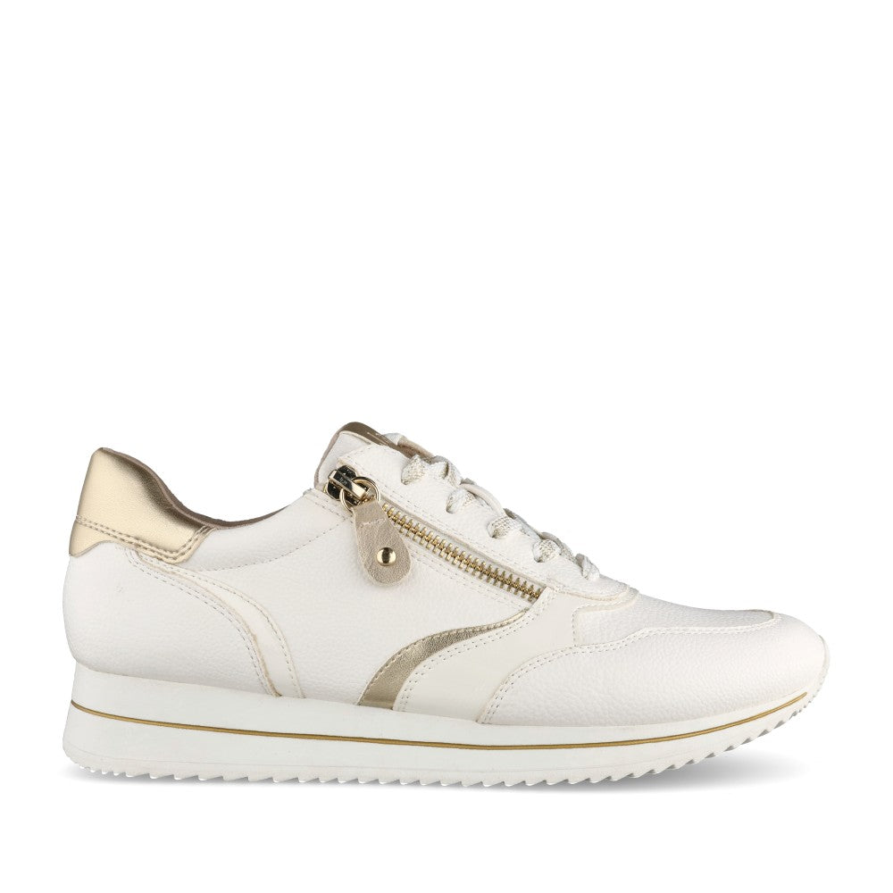 Ladies 8-23774 Laced Trainer In White