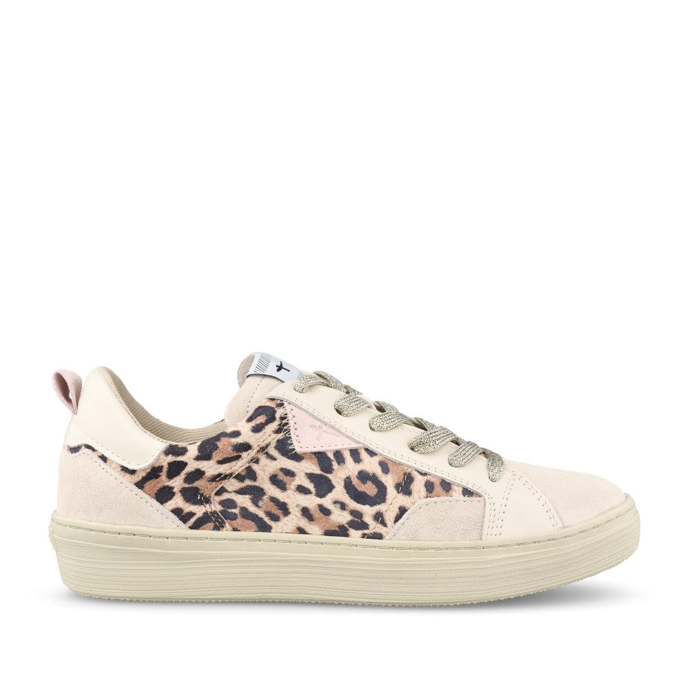 Ladies 1-23706 Laced Trainer In Leopard