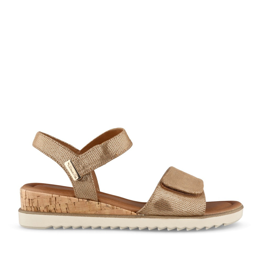 Ladies 1-28118 Wedge Sandal In Bronze