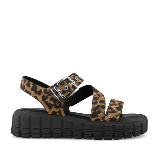 Ladies 1-28233 Strap Sandal In Leopard