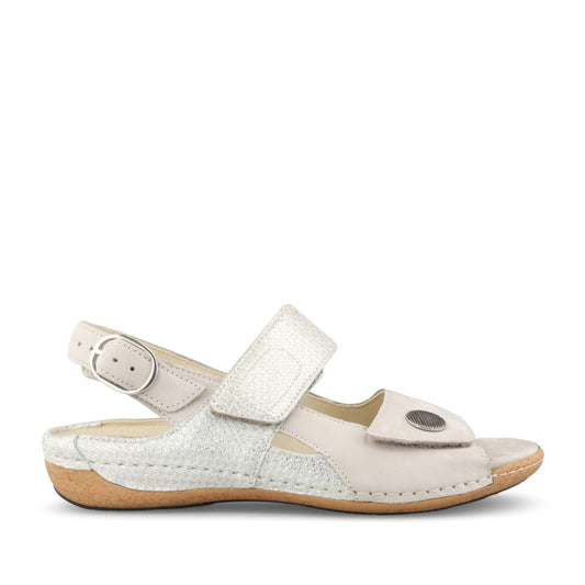 Ladies 342002 Heliett Silver H-fit Sandal In Silver