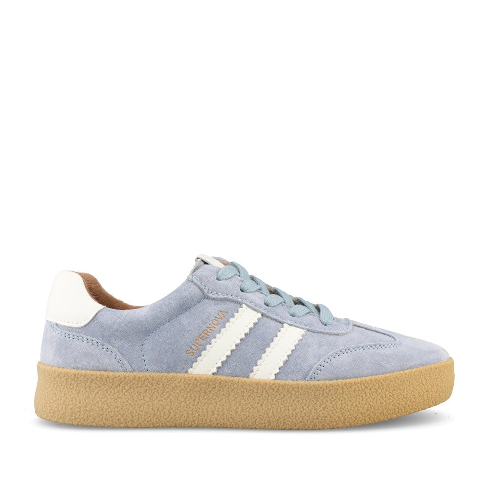 Ladies Seventy Nine Laced Trainer In Light Blue