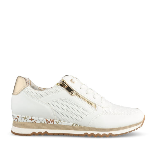 Ladies 2-23782 Laced Trainer In White