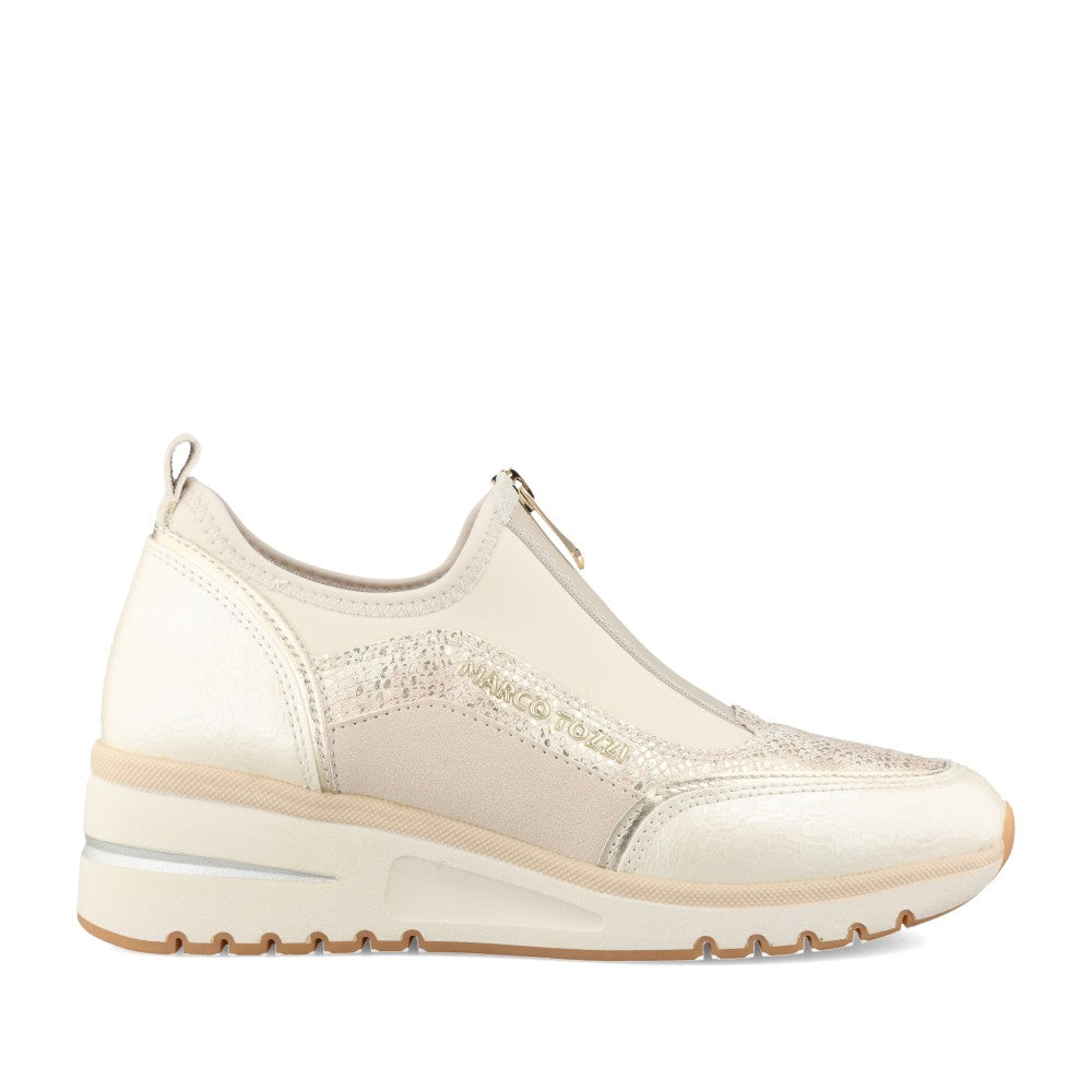 Ladies 2-24780 Wedge Shoe In Cream