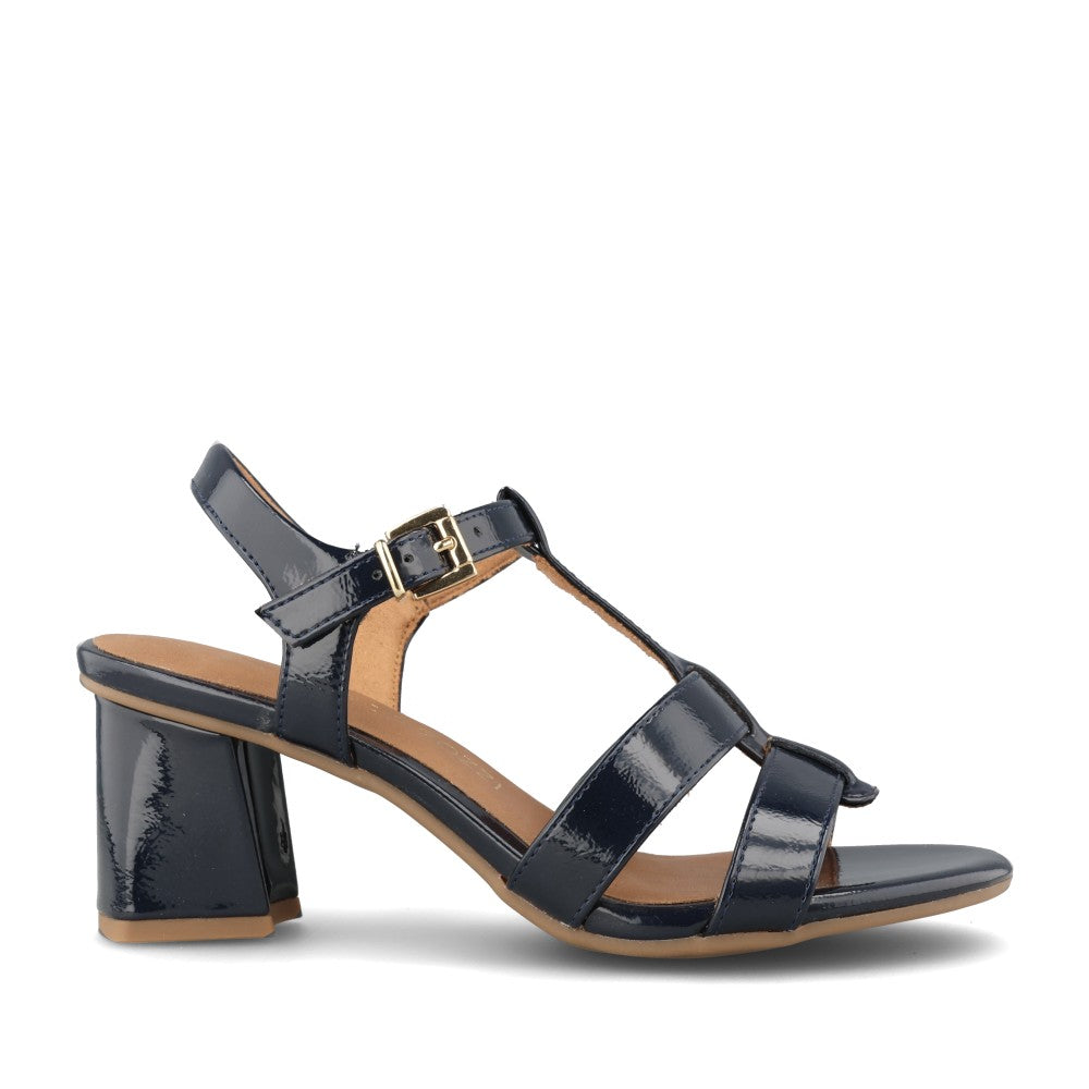 Ladies 2-28333 Block Heel Sandal In Navy