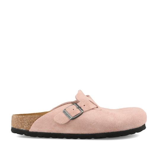 Ladies 1031635 Boston Suede Leather Clog In Light Pink