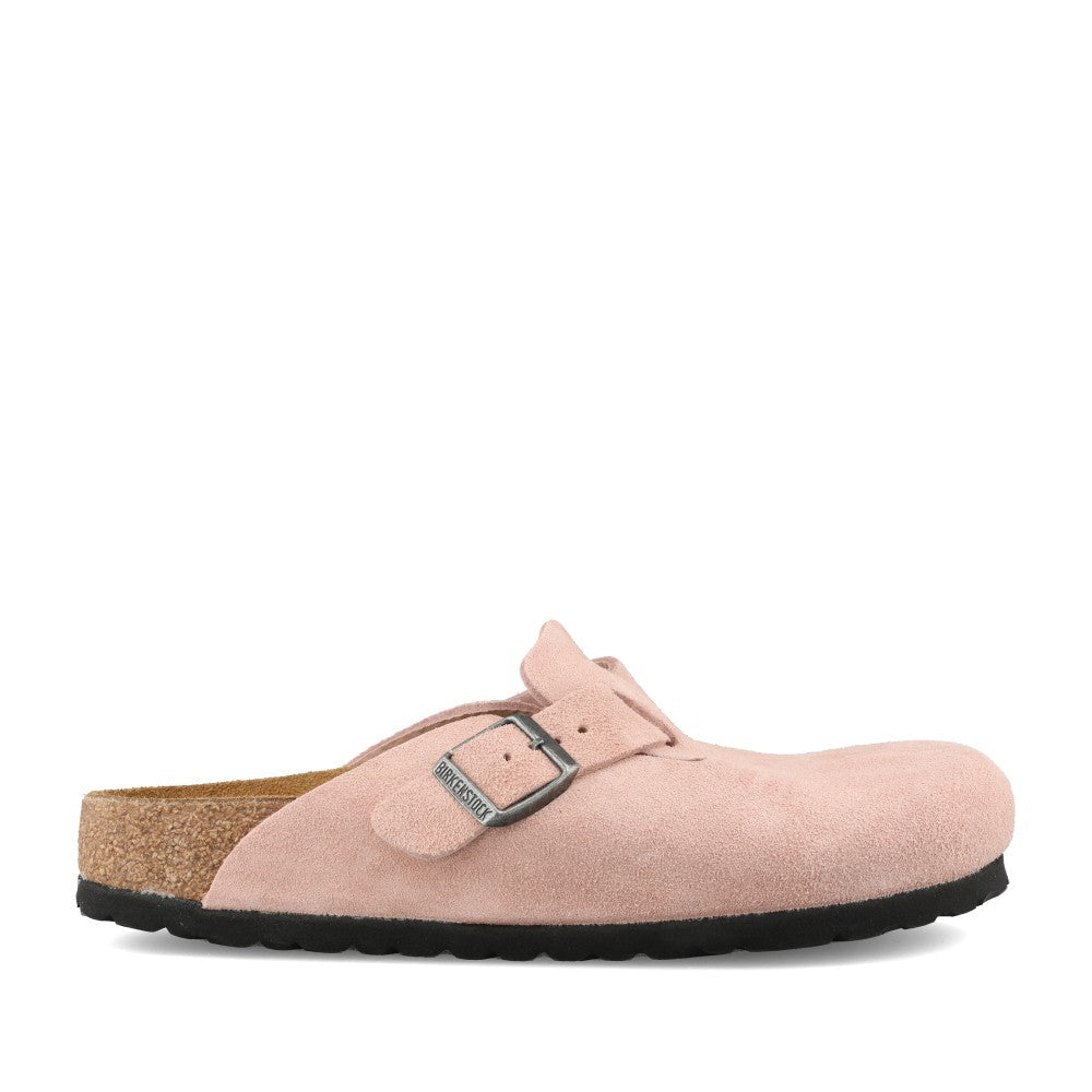 Ladies 1031635 Boston Suede Leather Clog In Light Pink