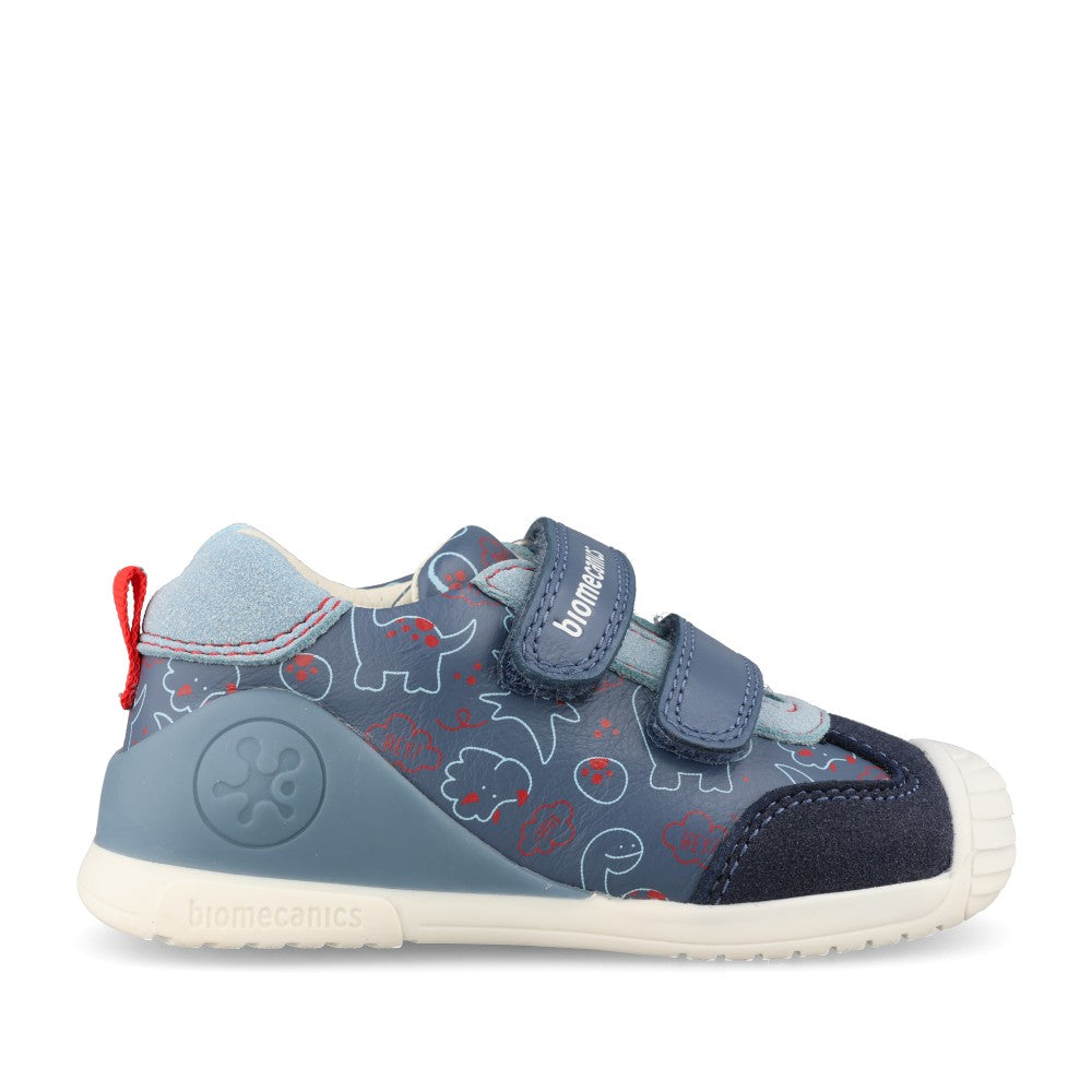 Boys 262120-a556 Double Velcro Shoe In Navy