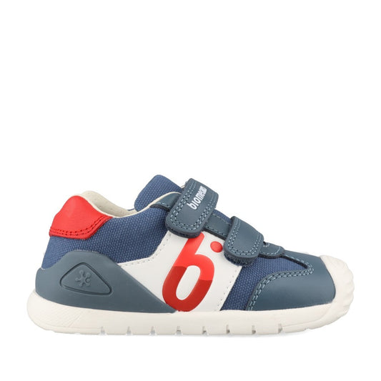 Boys 262121-a556 Double Velcro Shoe In Navy