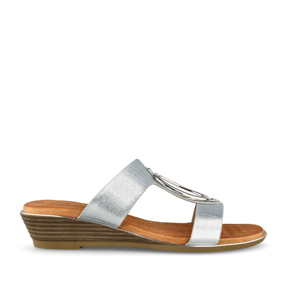 Ladies Claudia Jlh573 Mule In Silver
