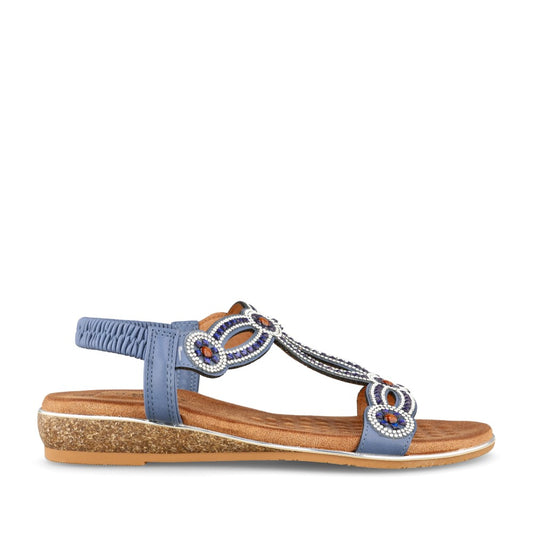 Ladies Jlh616 Indigo E-fit Sandal In Blue