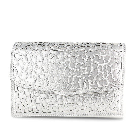 Ladies Ramona Zlj012 Clutch Bag In Silver