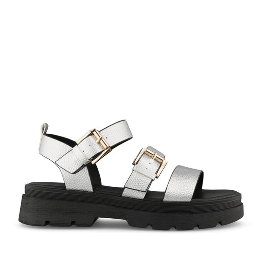 Ladies Something Platform Sandal In Silver