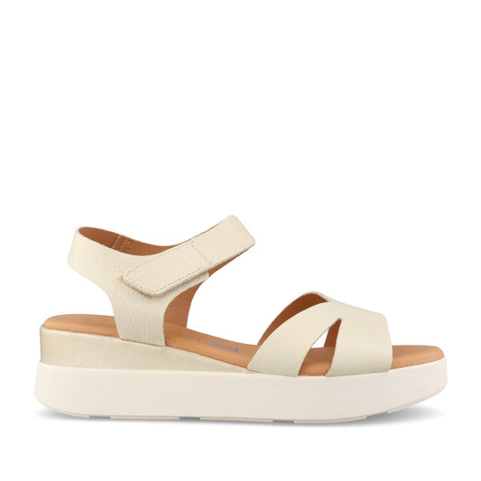 Ladies 5963 Wedge Sandal In Cream