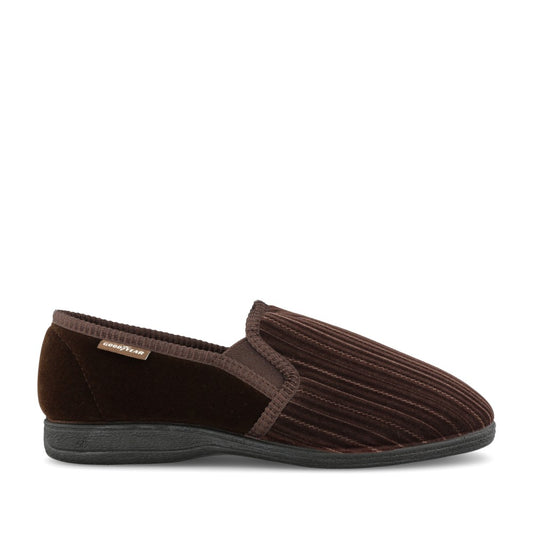 Mens Calder Kmg101 Memory Foam Slipper In Brown