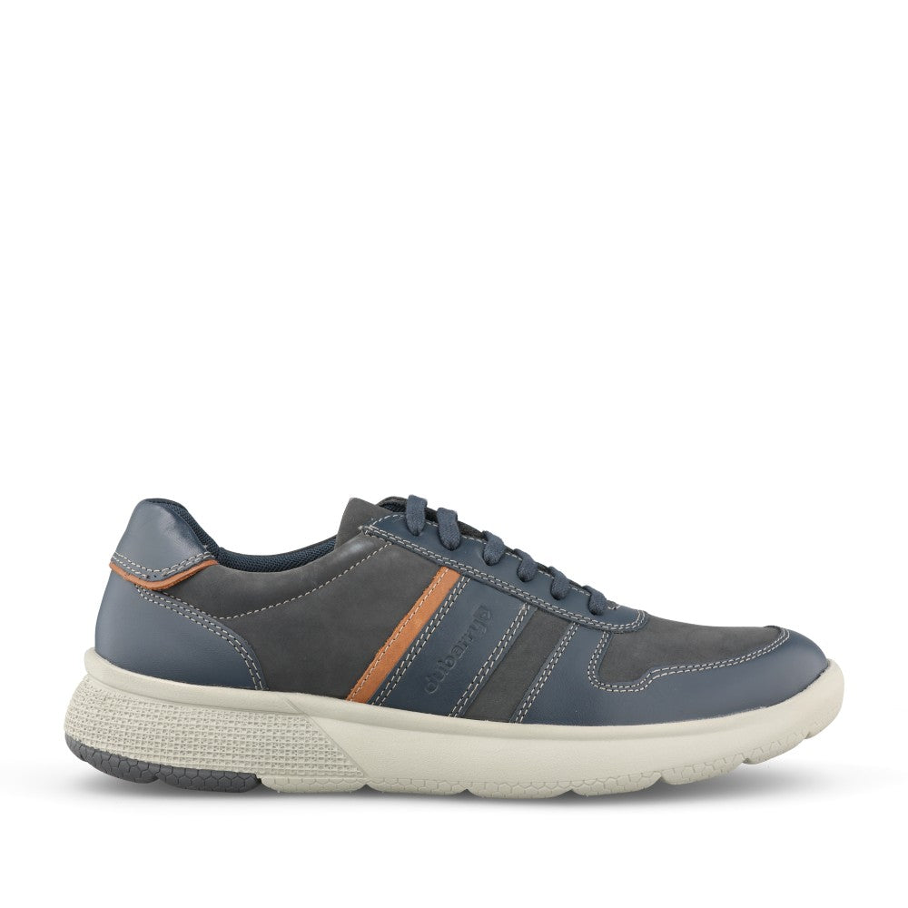 Mens Baylor 5903 Laced Trainer In Navy