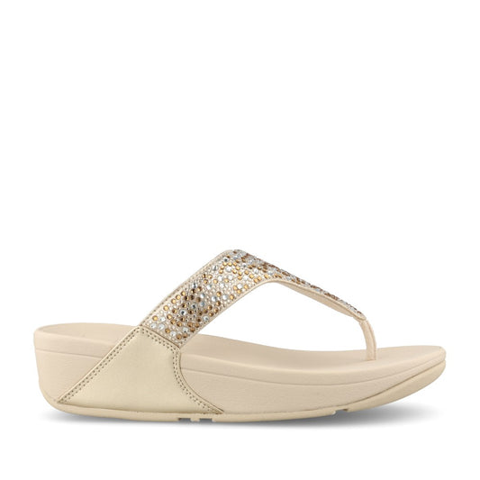 Ladies A4l-675 Lulu Metallic Toe-post Sandal In Platino