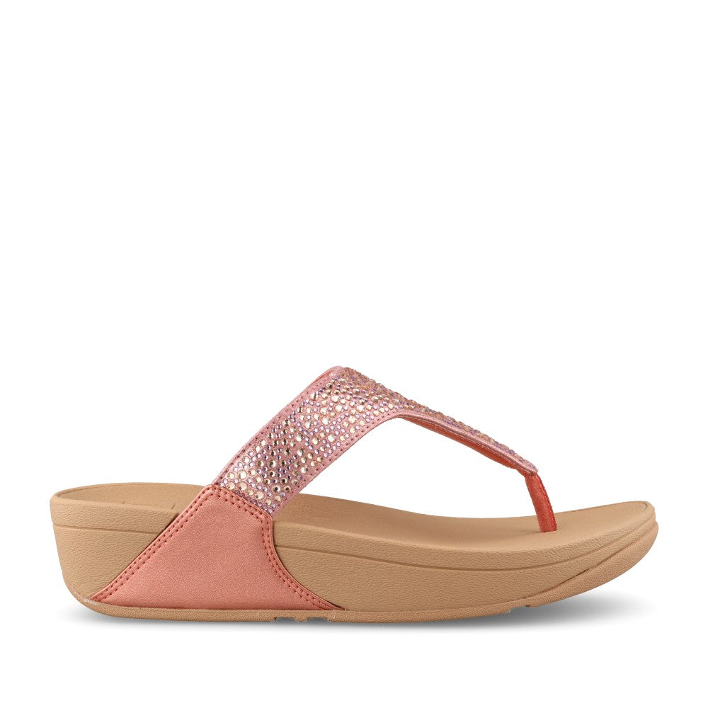 Ladies A4l-d60 Lulu Metallic Toe-post Sandal In Rust