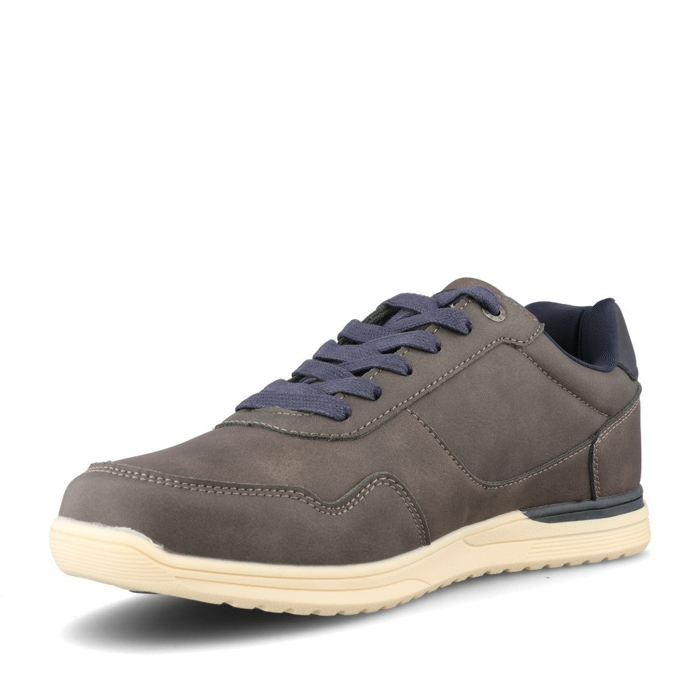Mens Twenty Four Laced Trainer In Grey