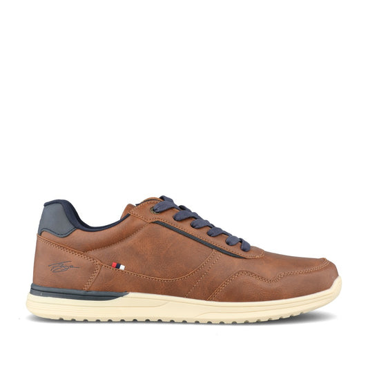Mens Twenty Four Laced Trainer In Tobacco