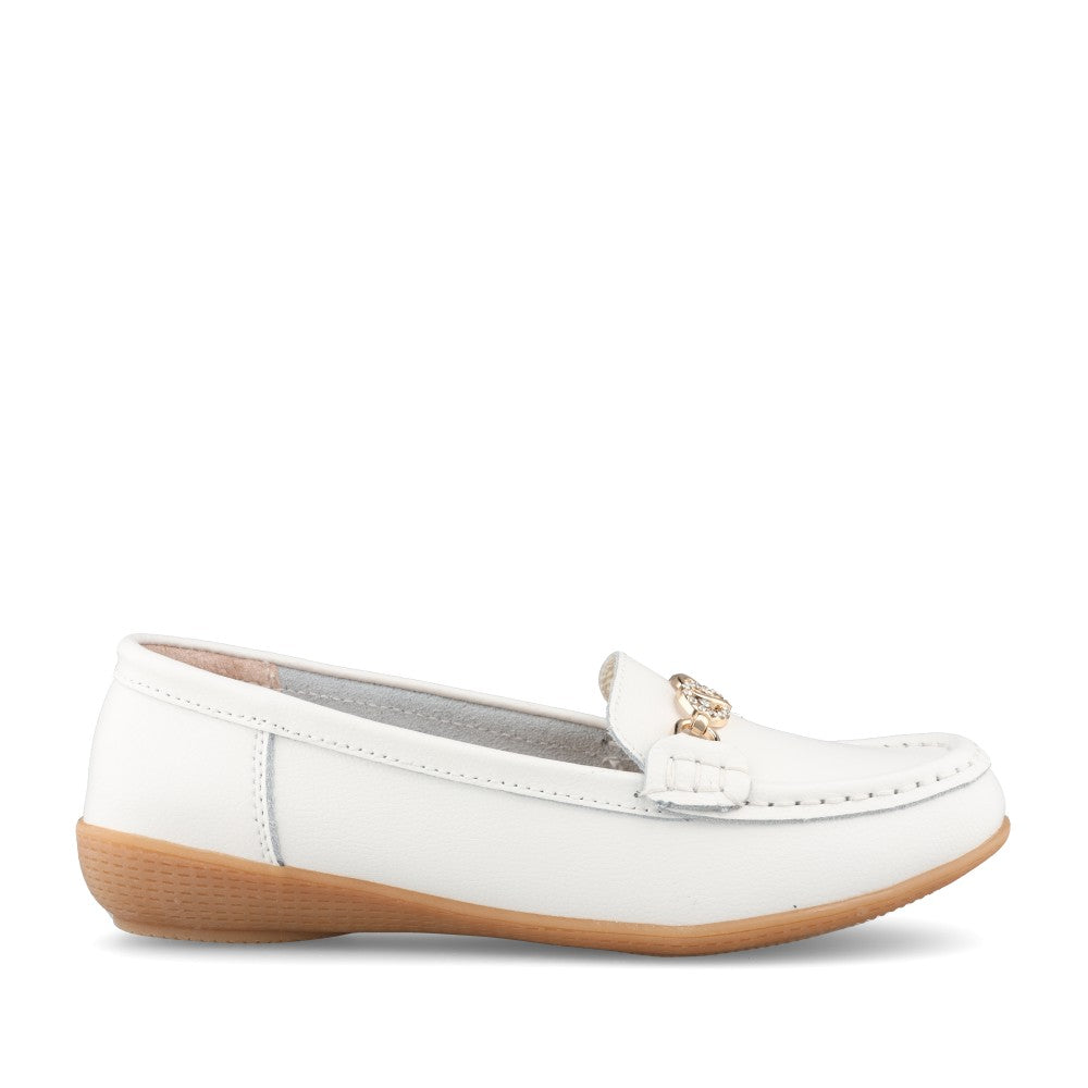 Ladies Kasbah Slip-on Shoe In White