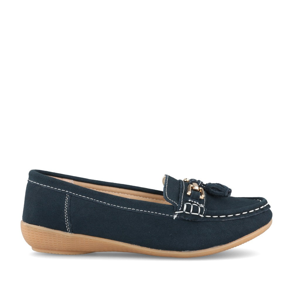 Ladies Sundowner Slip-on Shoe In Navy