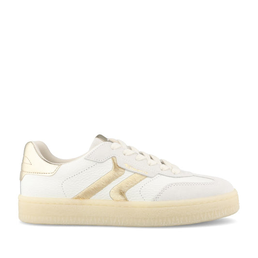 Ladies 1-23723 Laced Trainer In White