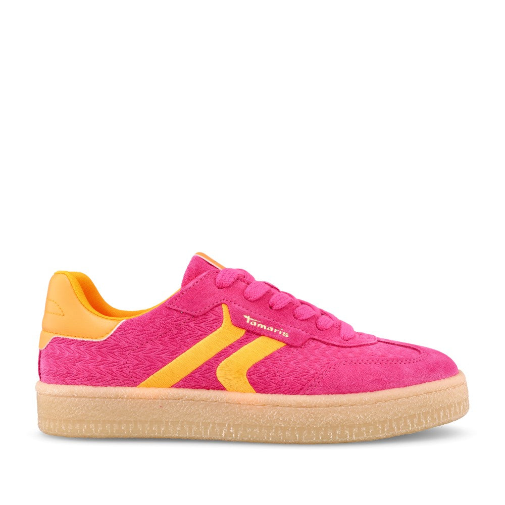 Ladies 1-23723 Laced Trainer In Pink