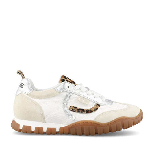 Ladies W06107 Laced Trainer In White Multi