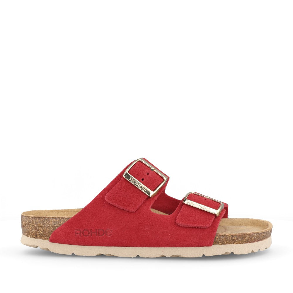 Ladies 5590 Double Strap Sandal In Red