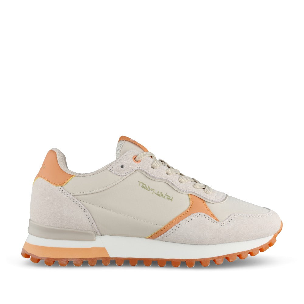 Ladies 120515 Laced Trainer In Beige