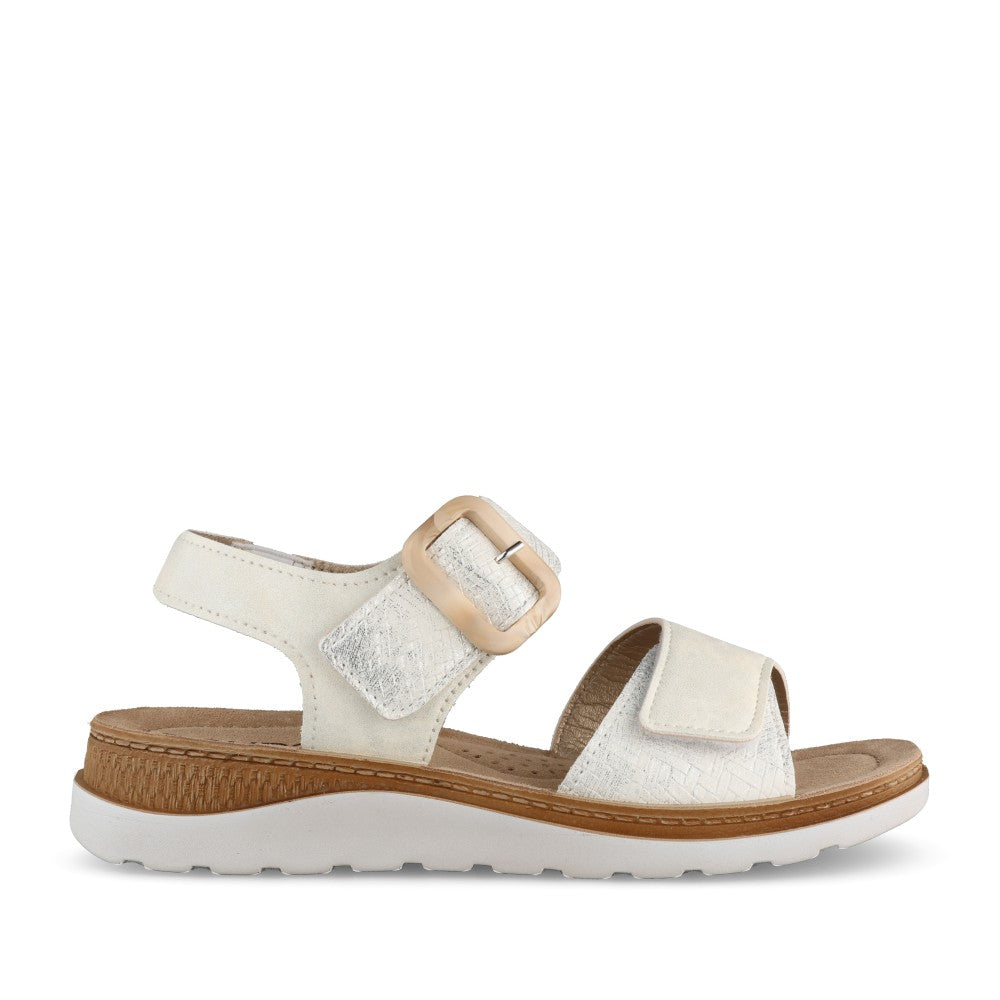 Ladies 1311 Walking Sandal In Off White