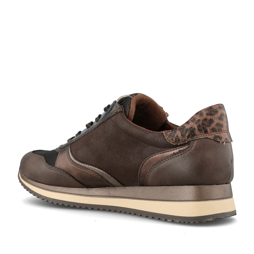 Ladies 8-23774 Laced Trainer In Mocha