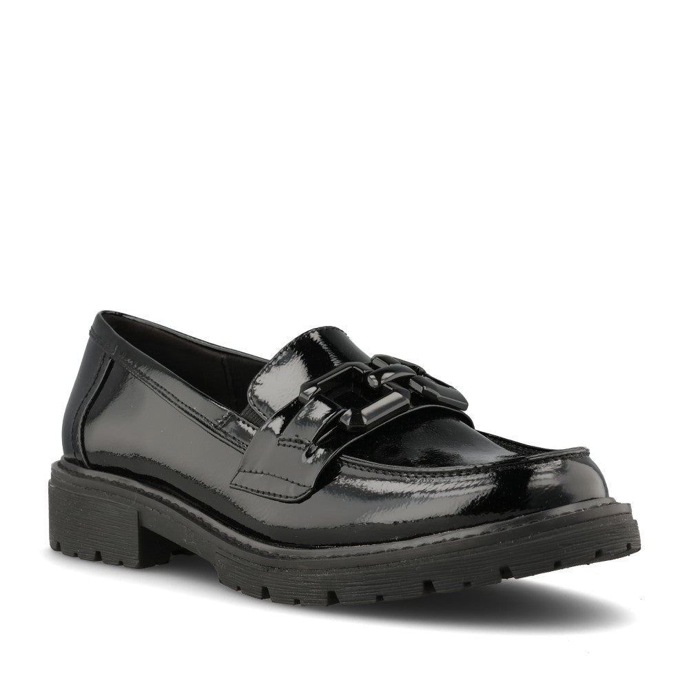 Ladies 8-24764 Loafer In Blk Patent
