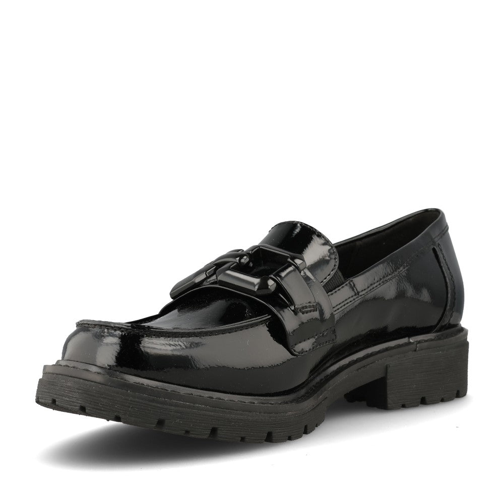 Ladies 8-24764 Loafer In Blk Patent