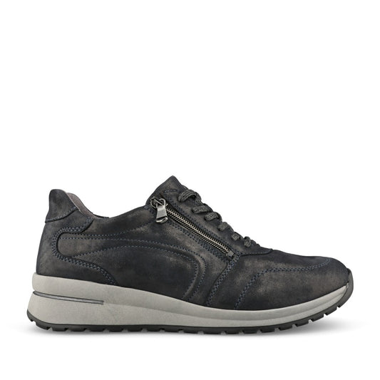 Ladies 928002 Inessa H-fit Laced Trainer In Navy