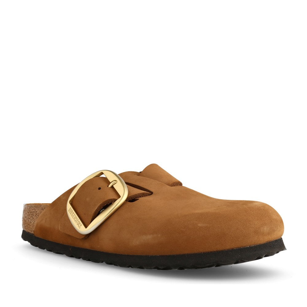 Birkenstock Ladies 1032949 Boston Big Buckle Nubuck Clog In Tan