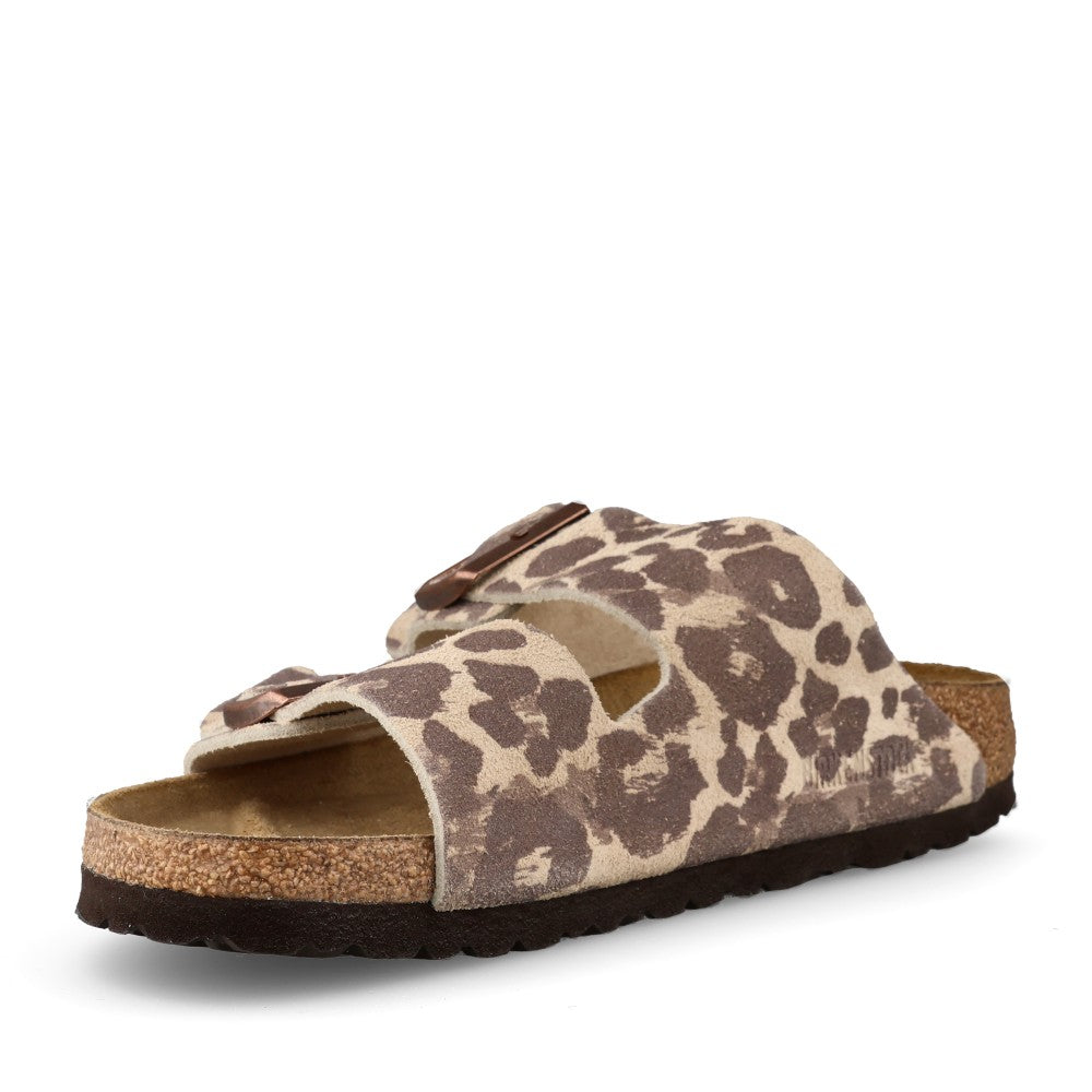 Ladies 1033330 Arizona Double Strap Mule In Leopard