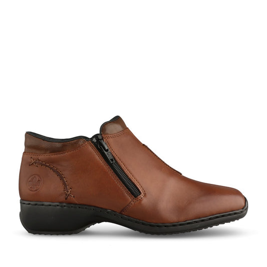 Rieker Ladies L3882 Ankle Boot In Brown