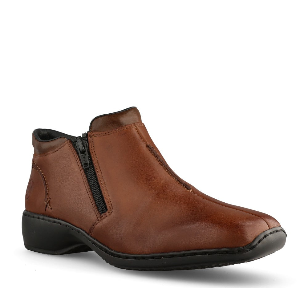 Rieker Ladies L3882 Ankle Boot In Brown