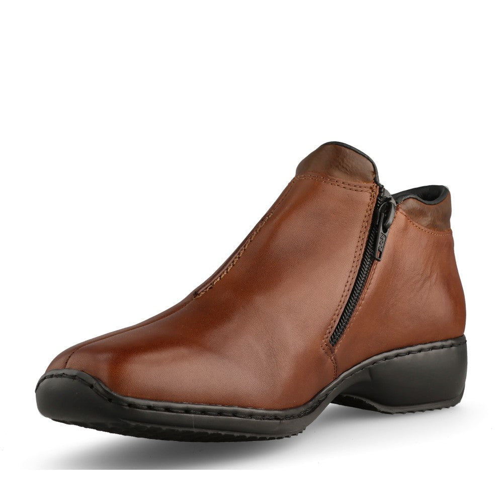 Rieker Ladies L3882 Ankle Boot In Brown