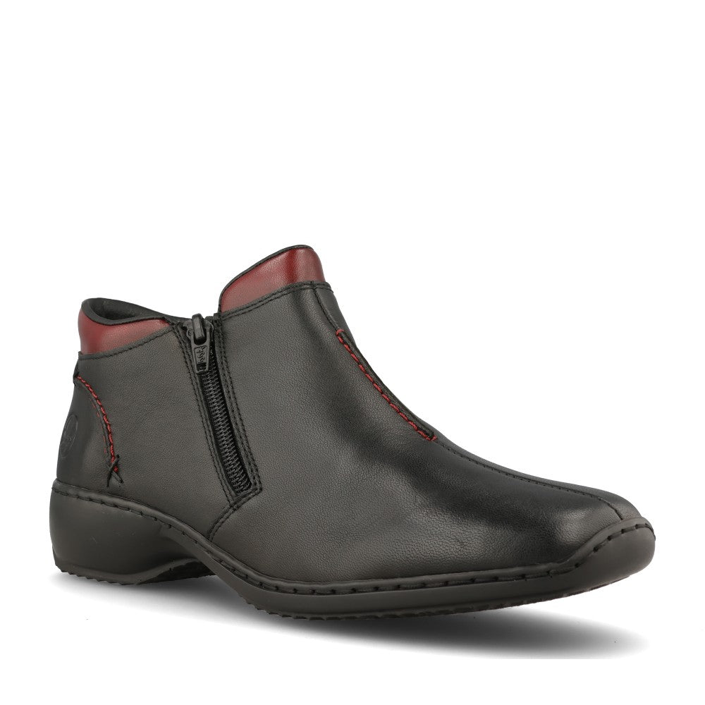 Rieker Ladies L3882 Ankle Boot In Black