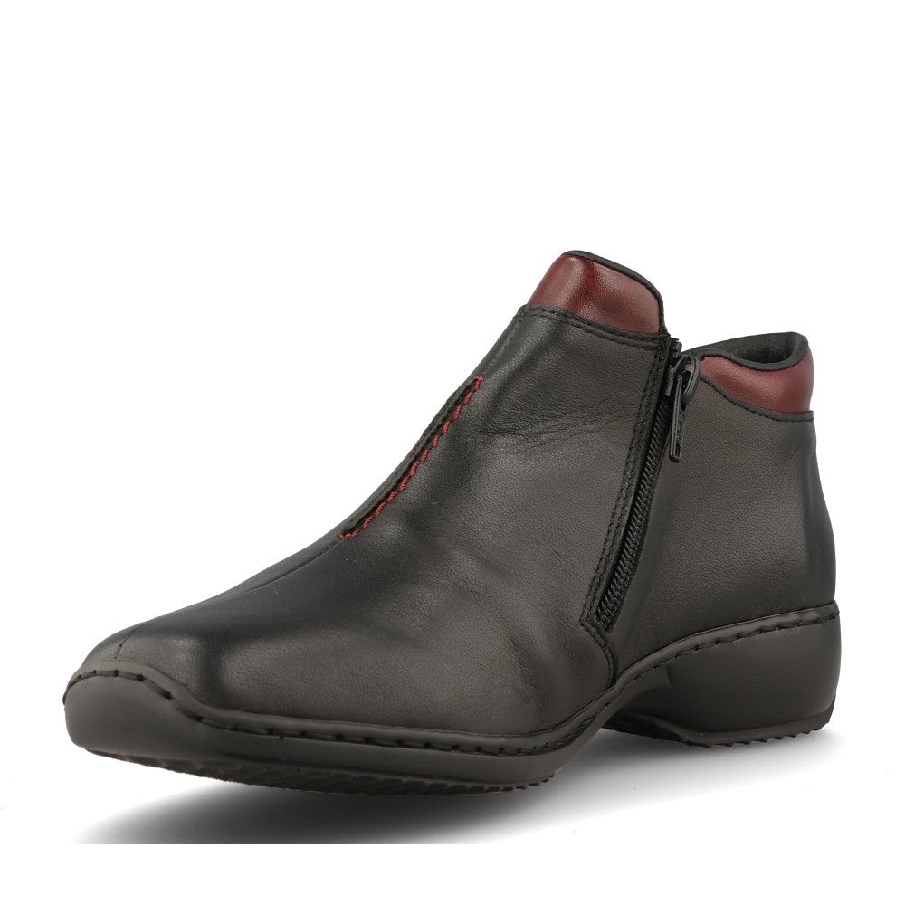 Rieker Ladies L3882 Ankle Boot In Black