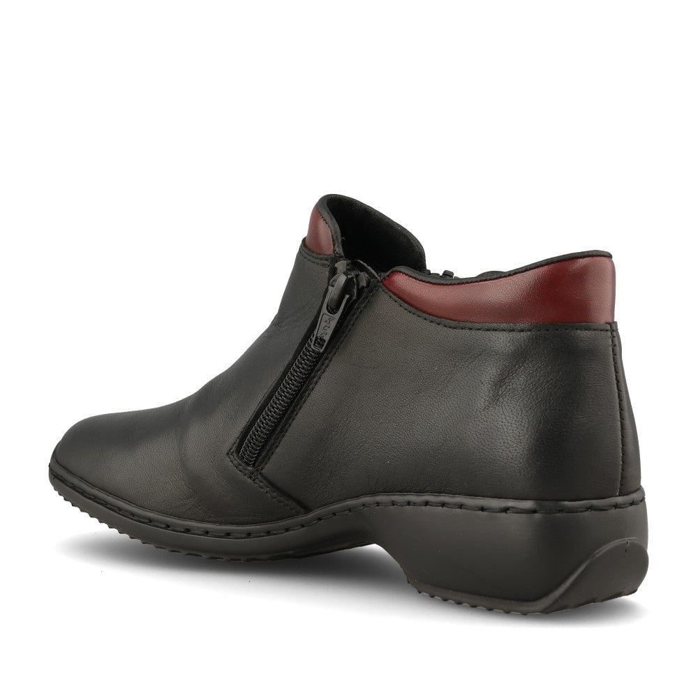 Rieker Ladies L3882 Ankle Boot In Black