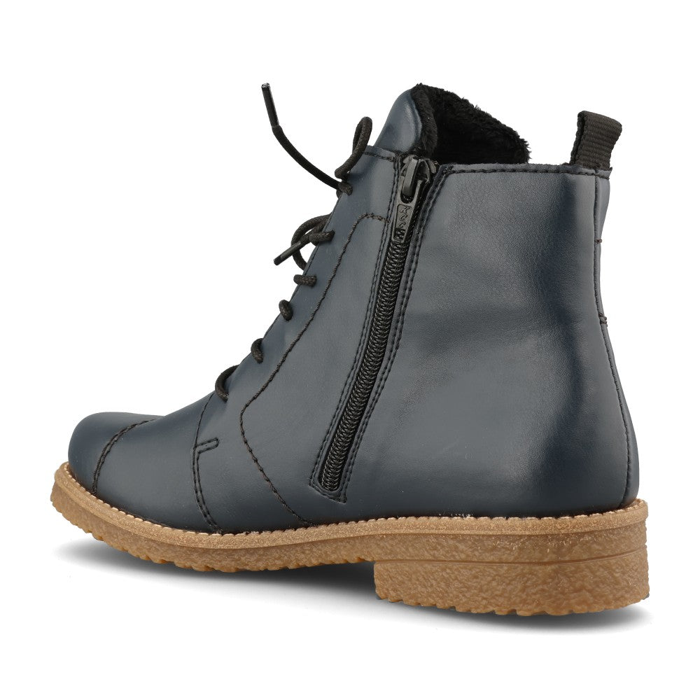 Rieker Ladies 73500 Lace Boot In Blue