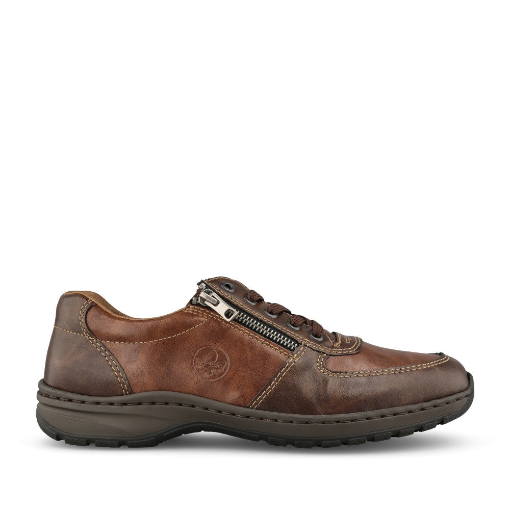 Rieker Mens 03329 Lace Shoe In Brown