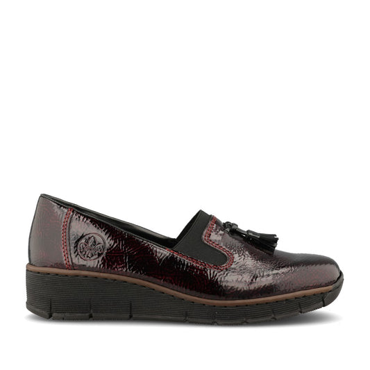 Rieker Ladies 53751 Shoe In Red