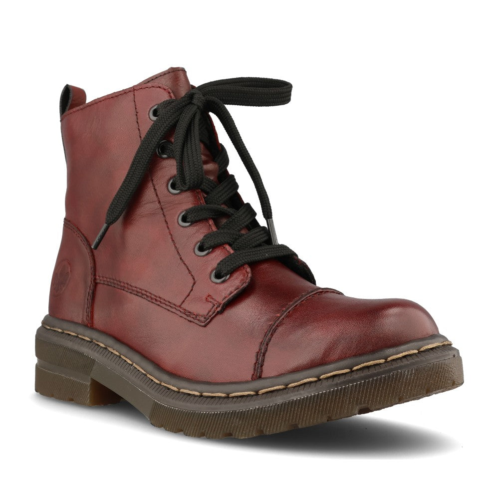 Rieker Ladies 78202 Lace Boot In Red