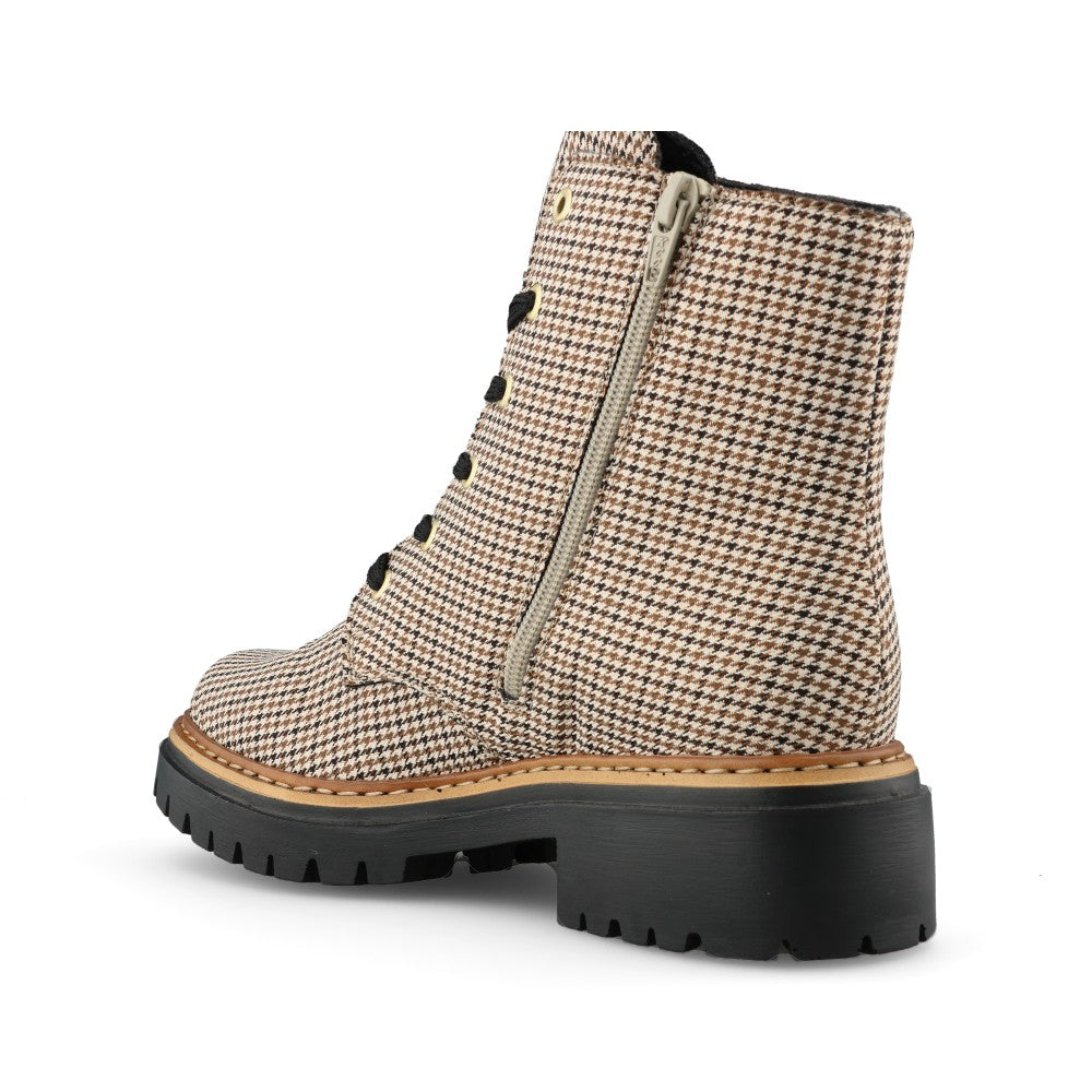 Rieker Ladies 72617 Lace Boot In Beige